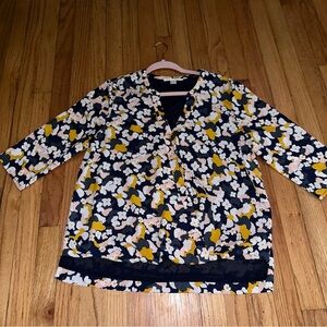 Cooper & Ella floral faux wrap top